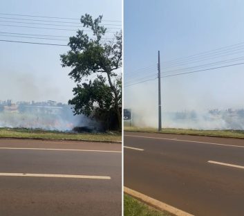 Imagem referente a Após três dias das fortes chuvas, incêndio ambiental volta a ser registrado em Cascavel