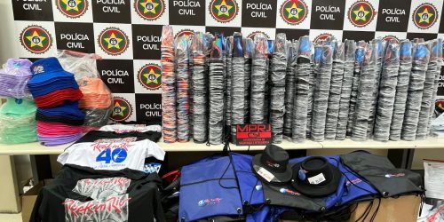 Imagem referente a Ação apreende duas toneladas de produtos falsos com marca Rock in Rio