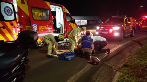 Imagem referente a Mulher fica ferida em acidente no Trevo do Guarujá