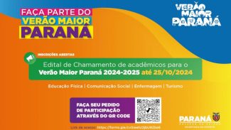 Estado seleciona acadêmicos para participar do Verão Maior Paraná 2024/2025