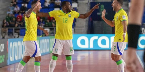 Imagem referente a Futsal: Brasil fecha 1ª fase da Copa do Mundo com aproveitamento 100%