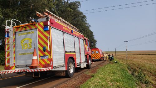 Imagem referente a Homem sofre múltiplos ferimentos em queda de moto na PR-486