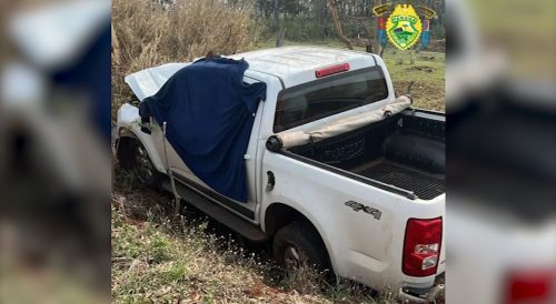 Imagem referente a Idoso de 66 anos morre após bater caminhonete contra árvore na PR-437