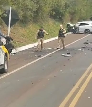 Imagem referente a Morte é confirmada em violenta colisão frontal na rodovia BR-277