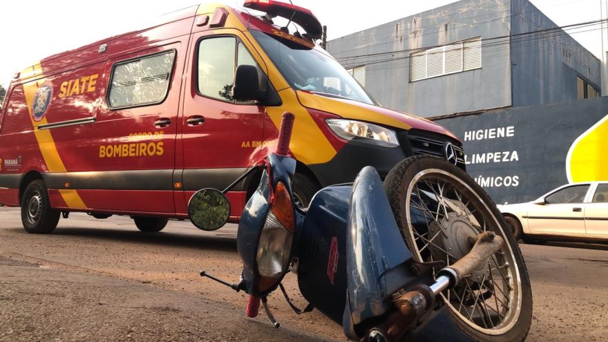 Homem fica ferido ao sofrer queda de moto na Região do Lago