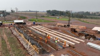 Obra do Contorno de Palotina tem alteração de tráfego para construção de viaduto