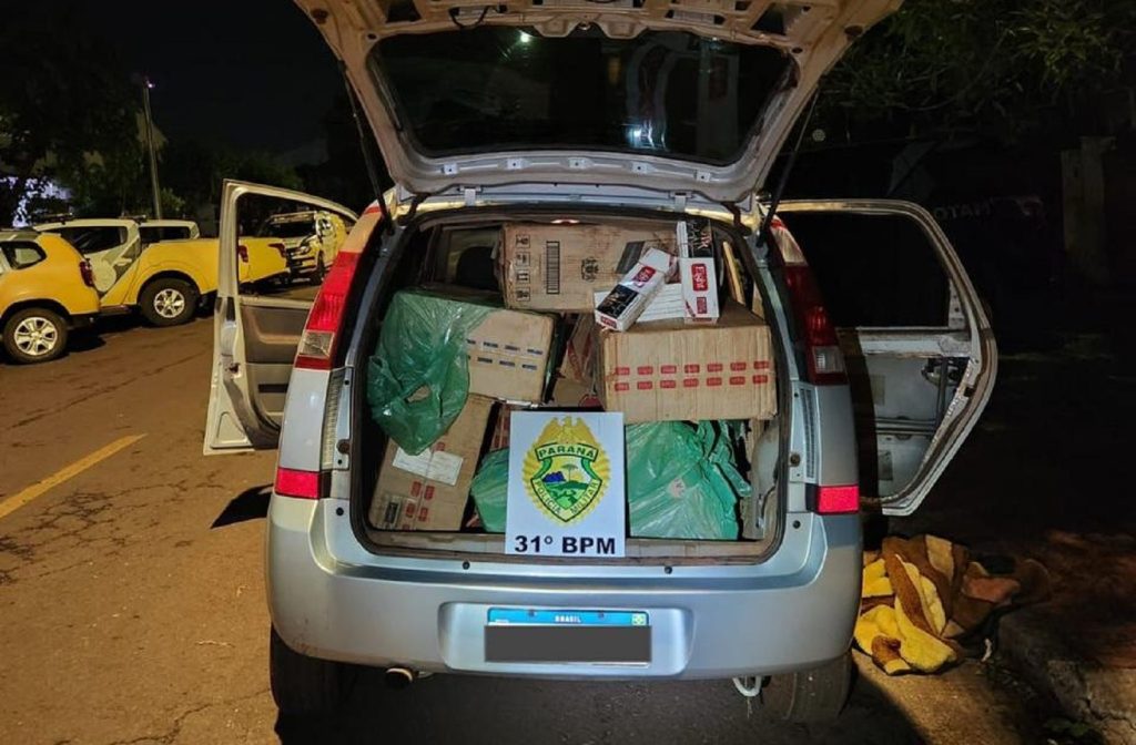 Polícia apreende carga de cigarros contrabandeados em Palotina