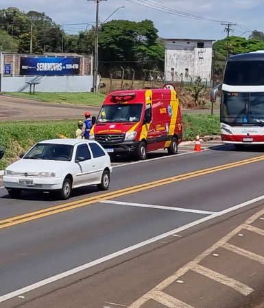 Imagem referente a Bombeiros atendem vítima de acidente na rodovia BR-277