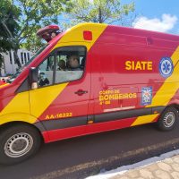 Imagem referente a Idosa sofre queda ao descer de ônibus e Corpo de Bombeiros é acionado