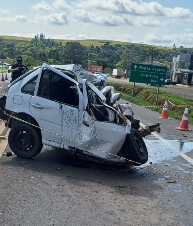 Imagem referente a Carreta de Cascavel se envolve em acidente com morte na BR-373