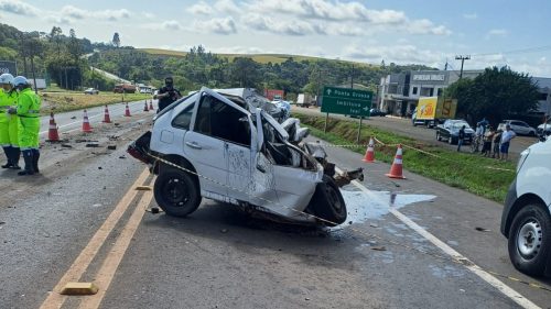 Imagem referente a Carreta de Cascavel se envolve em acidente com morte na BR-373