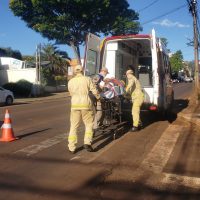 Imagem referente a Homem fratura pé em acidente de trânsito no Centro de Cascavel