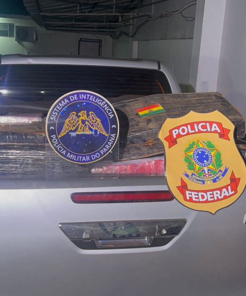 Imagem referente a Homem é preso com Hilux furtada e uma tonelada de maconha no Santos Dumont