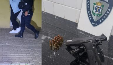 Imagem referente a Homem é detido com pistola de uso restrito em pleno Centro de Cascavel