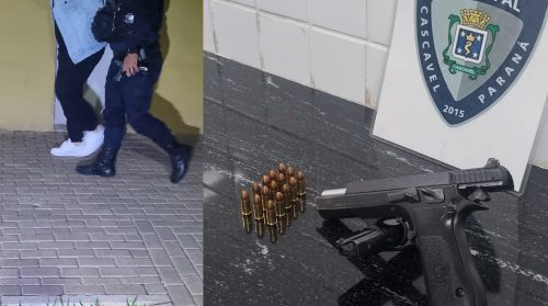 Imagem referente a Homem é detido com pistola de uso restrito em pleno Centro de Cascavel