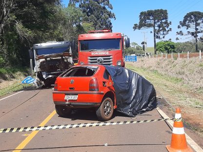 Imagem referente a Motorista tem morte instantânea após colisão na PR-281