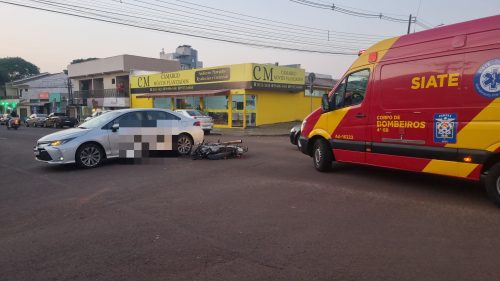 Imagem referente a Motociclista é socorrido pelo Siate após colisão no Alto Alegre