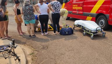 Imagem referente a Siate socorre ciclista após acidente de trânsito no bairro Floresta