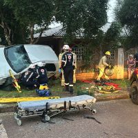 Imagem referente a Grave acidente é registrado no cruzamento das ruas Fortaleza e Manoel Ribas