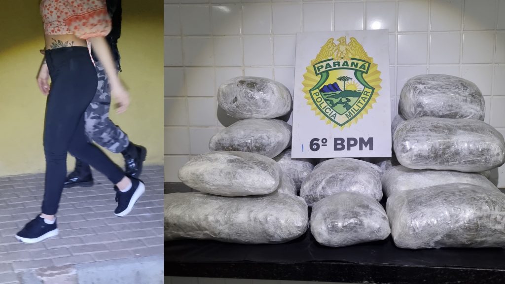 Adolescente é detida com mala recheada de capulho de maconha na rodoviária de Cascavel