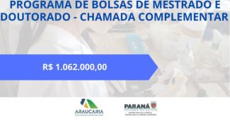 Novo edital do Estado garante mais R$ 1 milhão para bolsas de mestrado e doutorado