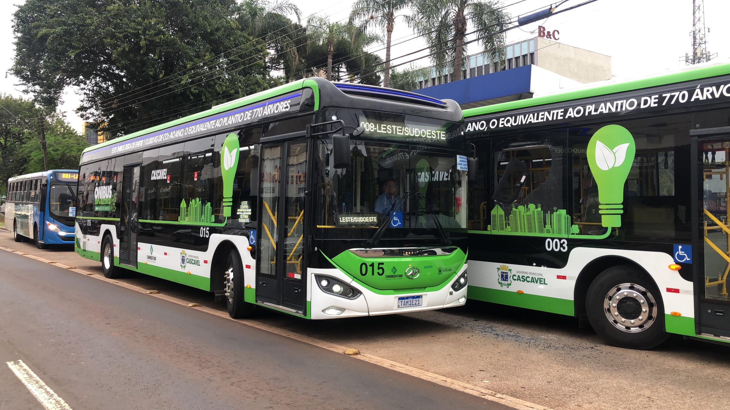 Imagem referente a Cascavel em choque: ônibus elétricos batem na Avenida Brasil