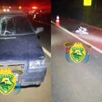 Imagem referente a Pedestre de 59 anos morre após ser atropelado por carro na PR-160