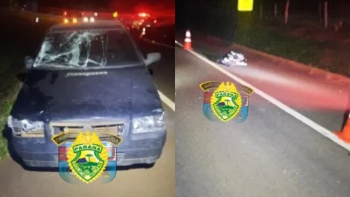 Imagem referente a Pedestre de 59 anos morre após ser atropelado por carro na PR-160