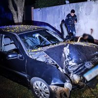 Imagem referente a Condutor fica ferido ao colidir Gol em árvore no Jardim Alvorada