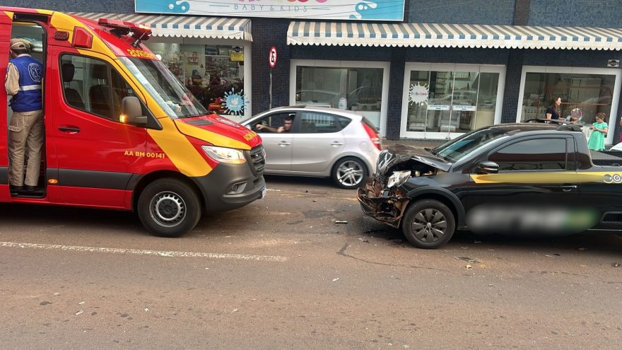 Idoso fica ferido em acidente de trânsito na Rua Rio Grande Sul