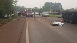 Mulher morre em gravíssimo acidente de trânsito BR-163, entre Cascavel e Toledo