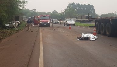 Imagem referente a Mulher morre em gravíssimo acidente de trânsito BR-163, entre Cascavel e Toledo