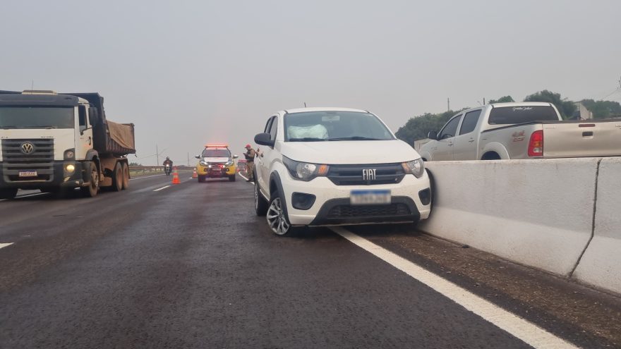 Idoso é atropelado por Fiat Mobi na PRc-467, em Cascavel