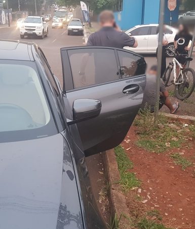 Imagem referente a Ciclista fica ferido em acidente com BMW na Rua Cuiabá