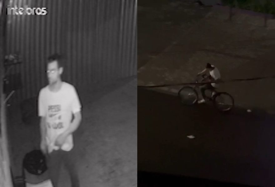 Câmera mostra ladrão furtando tripé de polimento em Lava Car