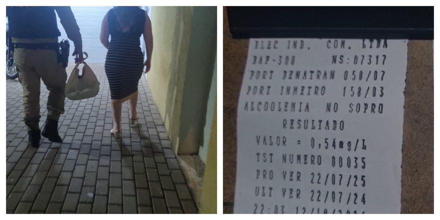 Mulher é detida por embriaguez ao volante durante operação da Transitar