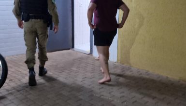 Imagem referente a Mulher ameaça tia com facão e danifica viatura policial