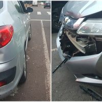 Imagem referente a Colisão entre Honda City e Peugeot causa susto, mas ninguém sai ferido