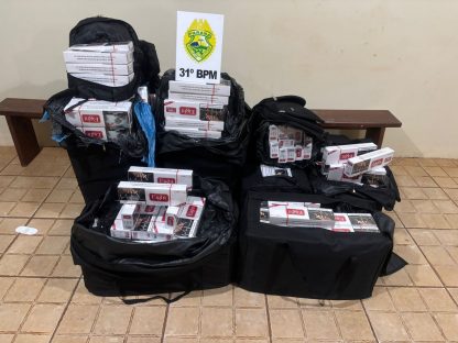 Imagem referente a Contrabando de R$ 15 mil em cigarros paraguaios é interceptado em Corbélia