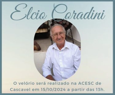 Imagem referente a Falece o senhor Elcio Coradini, sogro do vice-prefeito Renato Silva