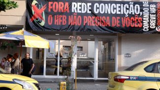 Manifestação impede entrada de nova gestão no Hospital de Bonsucesso