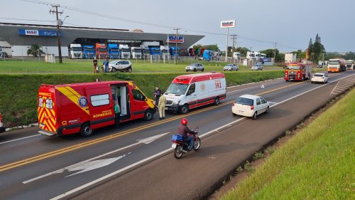 Imagem referente a Trânsito é interrompido após acidente com vítima na BR-277 em Cascavel