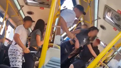 Imagem referente a Jovem fica ferido na cabeça após briga com faca dentro de ônibus