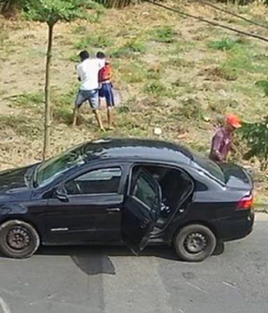 Imagem referente a Câmeras flagram momento em que vítima é levada à mata e morta a tiros 