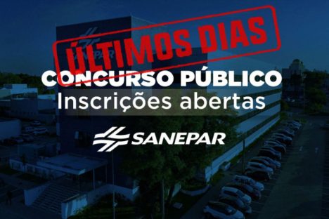 Imagem referente a Inscrições para o concurso público da Sanepar encerram na segunda-feira