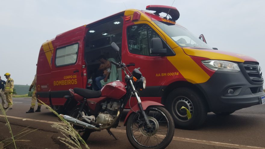 Acidente de moto na BR-163 deixa dois feridos e mobiliza socorristas do Siate