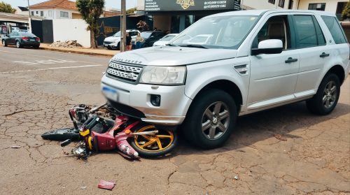 Imagem referente a Motociclista sobrevive após grave acidente no bairro Brasília