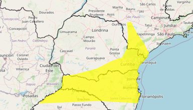 Imagem referente a Atenção: há risco de tempestade nos três estados do Sul nesta sexta-feira