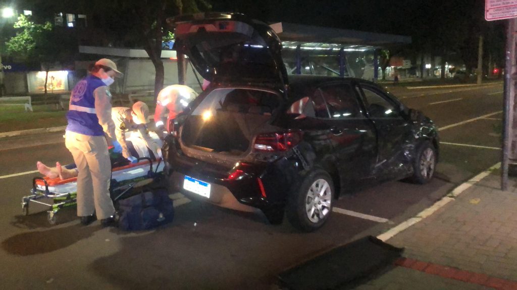 Grave acidente é registrado na Avenida Brasil esquina com a Rua Sete de Setembro