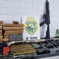 Imagem referente a Dupla é presa com armas de alto calibre e 19 kg de maconha em Ramilândia